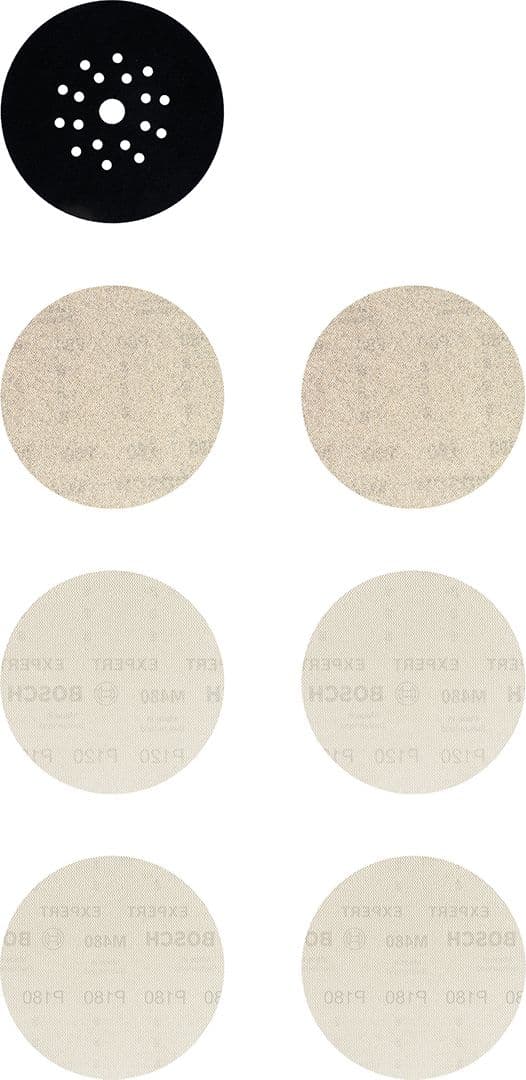 Bosch EXPERT M480 brusna mreža za rotacione brusilice 225mm, granulacija 80/120/180 + štitnik, pakovanje od 7 komada, 2608901667