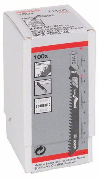 Bosch 2608637878 T 111 C Basic for Wood listovi ubodne testere - slika 2