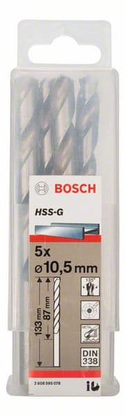 Bosch 2608595078 Burgije za metal HSS-G, DIN 338, 10.5x87x133mm, 10/1 - slika 2