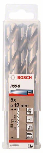 Bosch 2608595081 Burgije za metal HSS-G, DIN 338