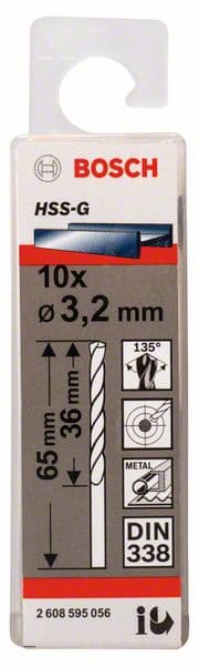 Bosch 2608595056 Burgije za metal HSS-G, DIN 338
