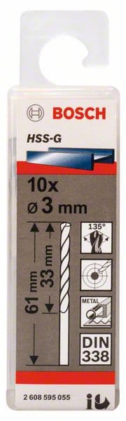 Bosch 2608595055 Burgije za metal HSS-G, DIN 338