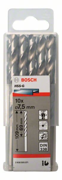 Bosch 2608595071 Burgije za metal HSS-G, DIN 338, 7.5x69x109mm, 10/1 - slika 2
