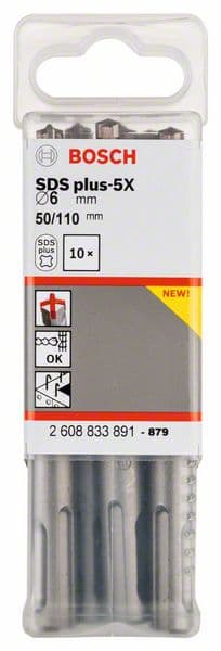 Bosch PRO SDS plus-5X hamer burgija za beton 6x50x110 mm 10/1, 2608833891