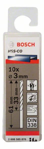 Bosch 2608585876 Burgije za metal HSS-Co, DIN338, 10/1