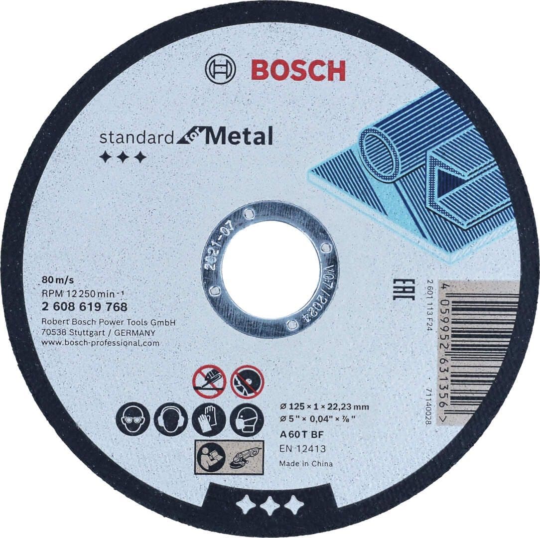 Bosch rezna ploča ravna Standard for Metal A 60 T BF, 125x22, 23x1, 0mm, 2608619768