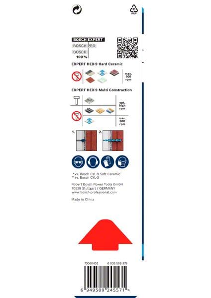 Bosch 2608902366 Set EXPERT HEX-9 Hard Ceramic and Multi Construction burgija - slika 3