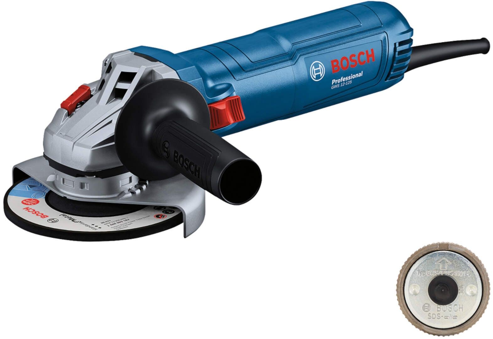 Mala ugaona brusilica Bosch GWS 12-125 + SDS navrtka, 06013A6104