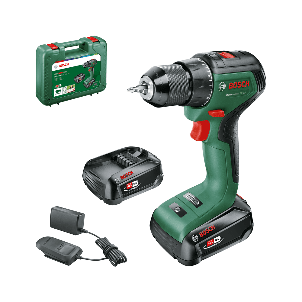 Akumulatorska bušilica, odvrtač Bosch UniversalDrill 18V-60, 2x2,0 Ah, 06039D7002 - slika 7