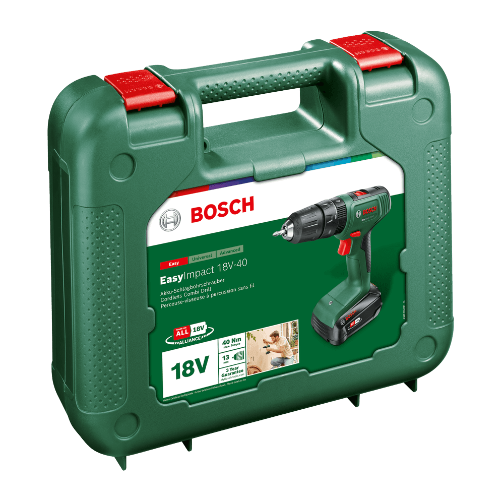 Bosch akumulatorska vibraciona bušilica, odvrtač EasyImpact 18V-40, 1x2,0 Ah, 06039D8107 - slika 10