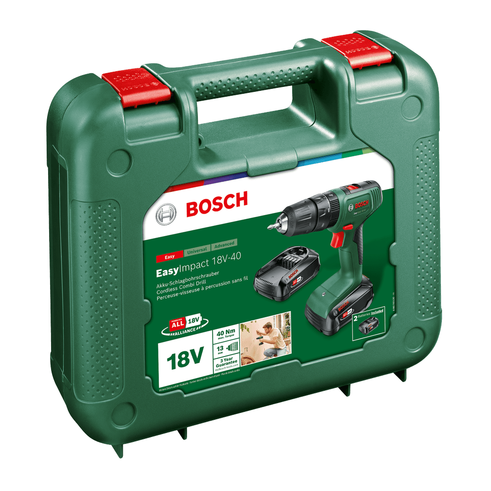 Bosch akumulatorska vibraciona bušilica, odvrtač EasyImpact 18V-40, 2x2,0 Ah, 06039D8108 - slika 9