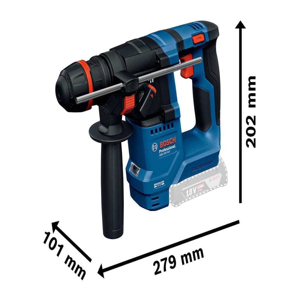 Bosch Aku hamer bušilica GBH 18V-18 X, 0611927100 - slika 4