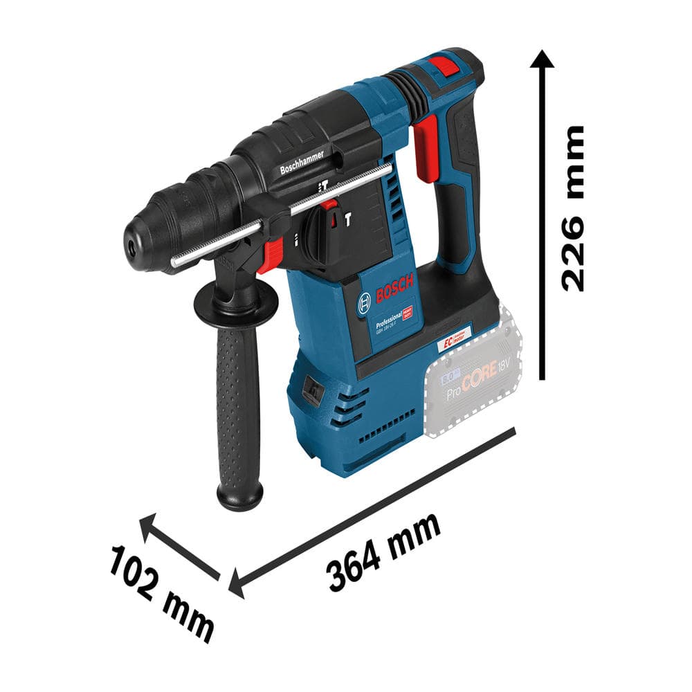 Bosch Aku hamer bušilica GBH18V-26F, 061191000E - slika 4