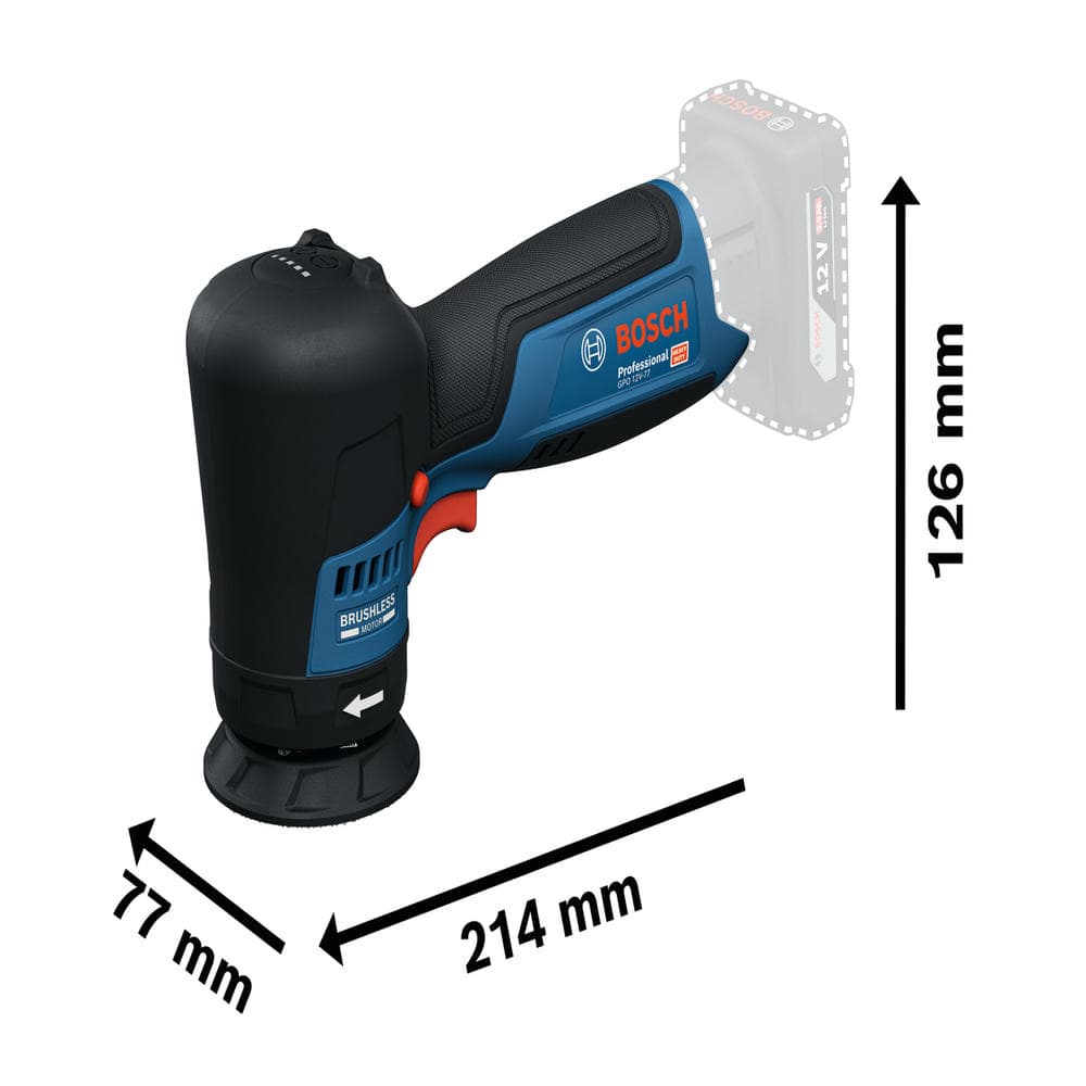 Bosch Aku ugaona brus. za poliranje GPO 12V-77, 06019L3000 - slika 4