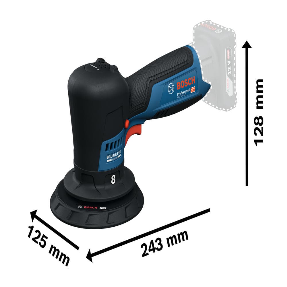 Bosch Aku ugaona brus za poliranje GPX 12V-125, 06019L4100 - slika 4