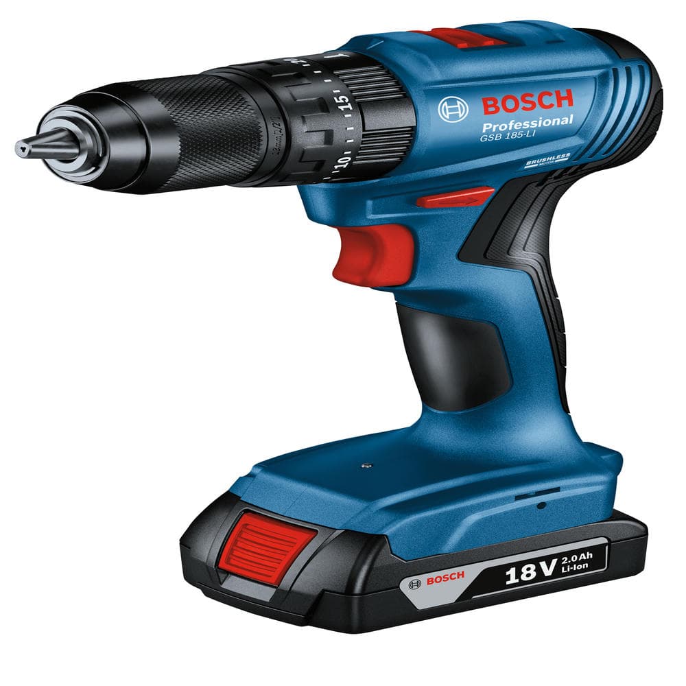 Bosch GSB 185-Li Akumulatorska vibraciona bušilica - odvrtač 18V, 2x2,0 Ah + kofer 06019K3100