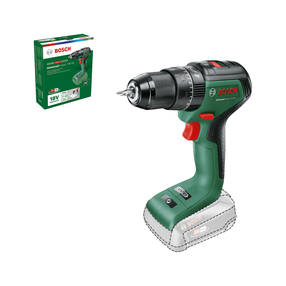 Bosch Universallmpact 18V-60 Akumulatorska vibraciona bušilica, Solo 06039D7100 - slika 9