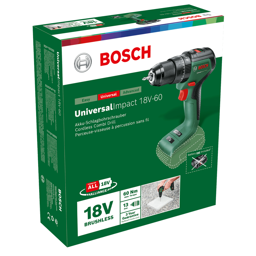 Bosch Universallmpact 18V-60 Akumulatorska vibraciona bušilica, Solo 06039D7100 - slika 10