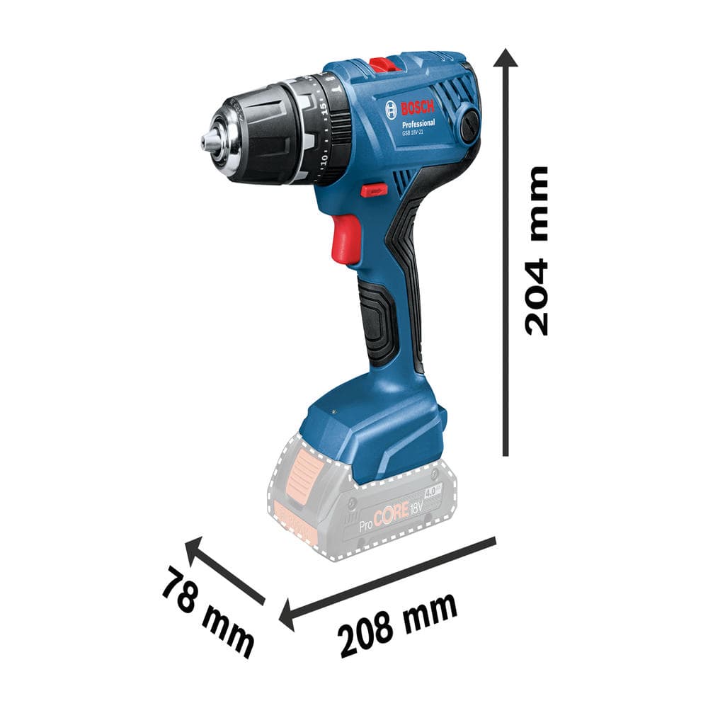 Bosch GSB 18V-21 u Pick&Click L-koferu, 06019H110C - slika 4
