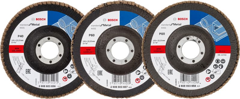 Bosch Mešani set X431 flap disk 125 mm P40-P80, 061599764Y - slika 2