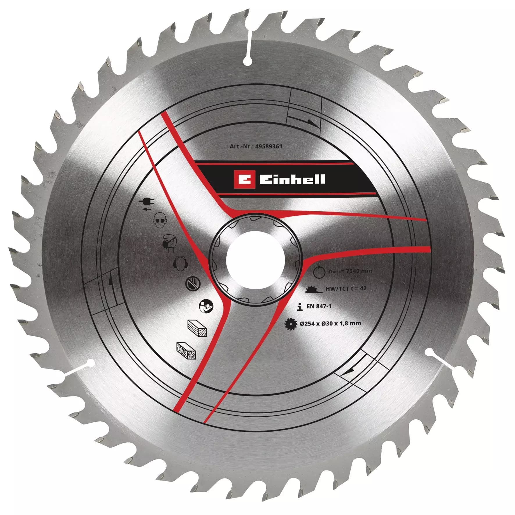 Einhell 49589361 rezni list za cirkular, 254x30x1.8mm, 42 zuba