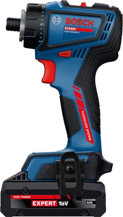 Bosch EXPERT EXSR18V-90FC akumulatorska bušilica - odvrtač, 18V, sa 2x4Ah baterije i punjačem, sa 4 FC nastavka - slika 5