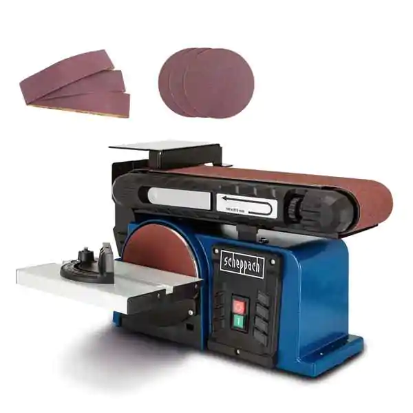 Scheppach BTS900 kombinovana tračna i disk stona brusilica, 370W