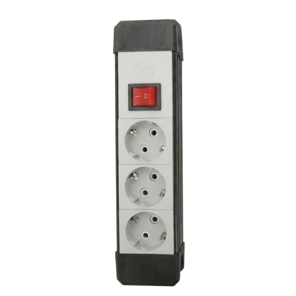 Elco 20103 modularna trostruka priključnica sa prekidačem, 16A/250V