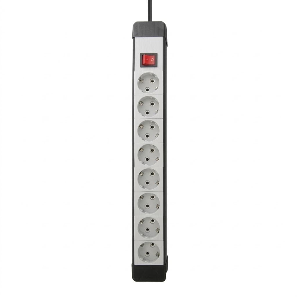 Elco 20130 modularna osmostruka priključnica sa prekidačem, sa 3m provodnika, 16A/250V