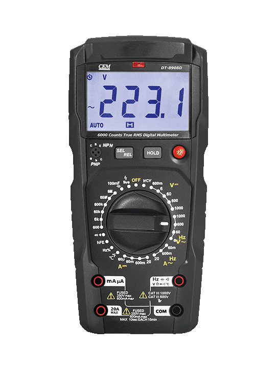 CEM DT-8908D digitalni multimetar, True RMS