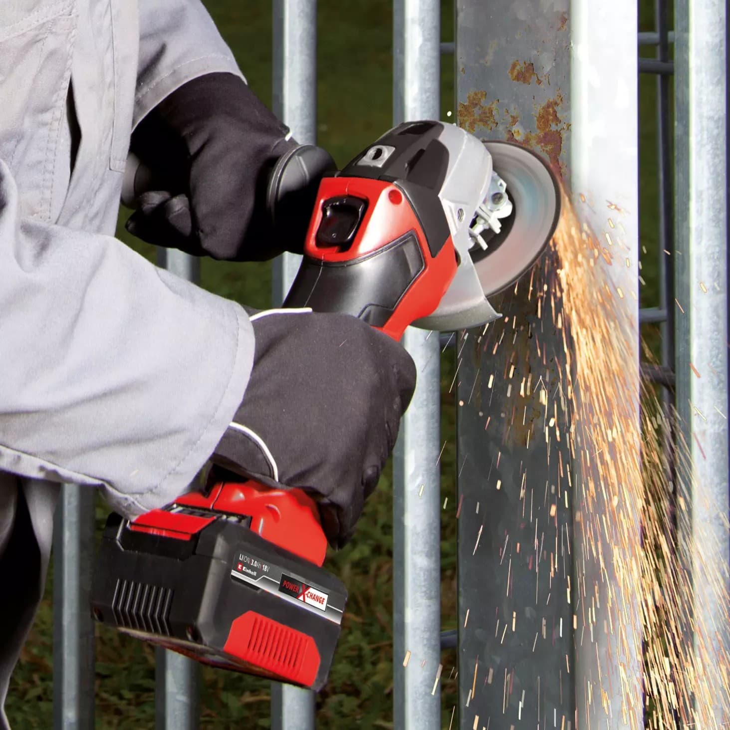 Einhell TC-AG 18/115 Li akumulatorska ugaona brusilica, sa 4Ah baterijom i punjačem, 18V, 115mm - slika 5