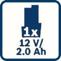 Bosch baterija / akumulator GBA 12V 2,0Ah - slika 3