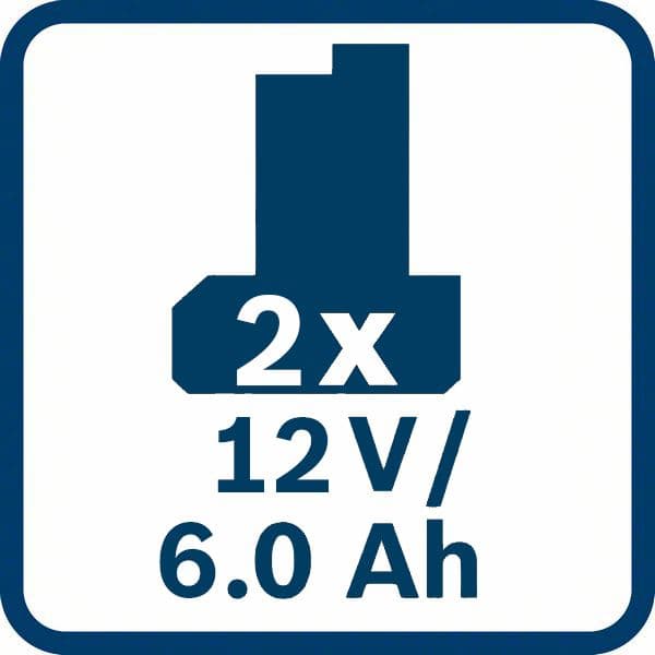 Bosch set akumulatora 2x GBA 12V 6.0Ah - (1600A00X7M) - slika 7