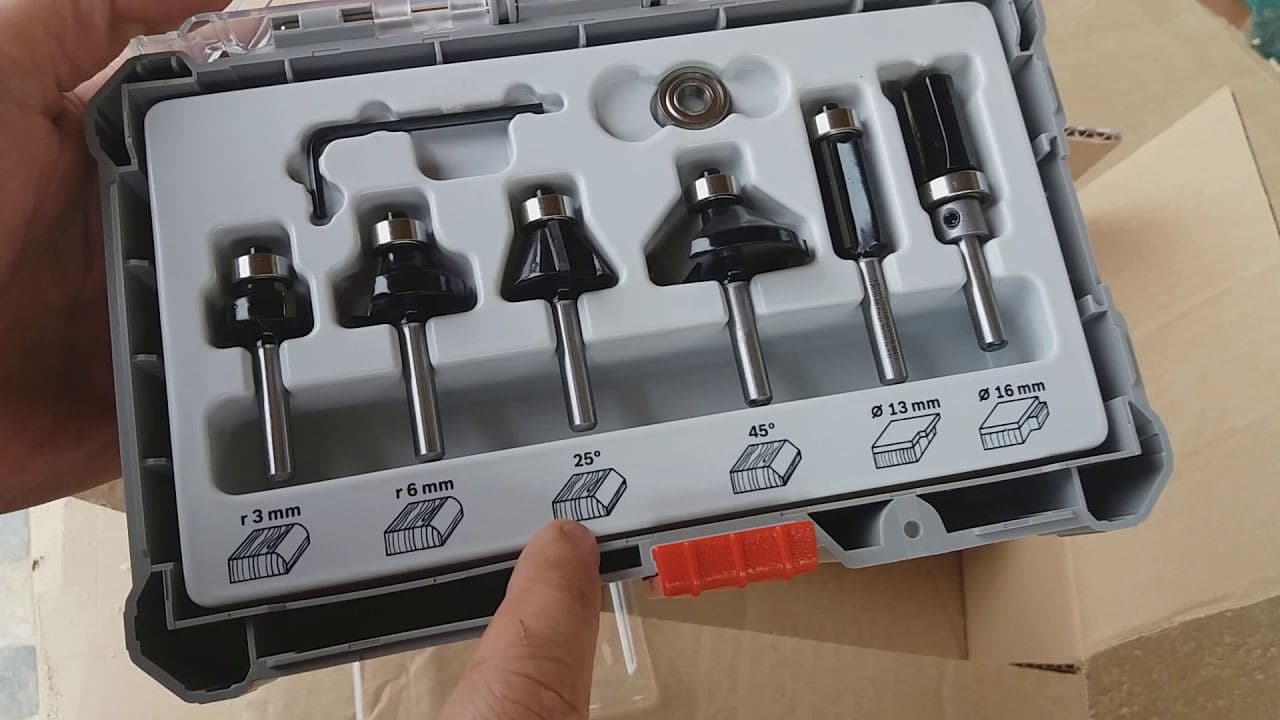 Komplet glodala, 6 komada, Trim&Edging držač od 6 mm Bosch 2607017468 - slika 5