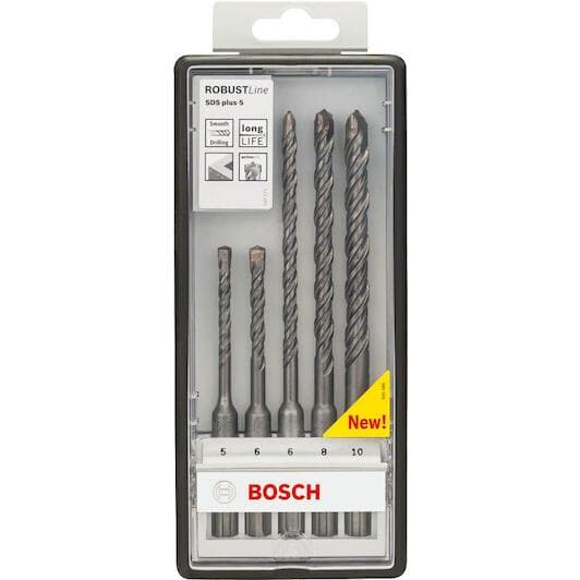 5-delni set Robust Line hamer burgija SDS plus-5 Bosch 2607019927, Ø 5,6 x 115mm, 6,8,10 x 165mm