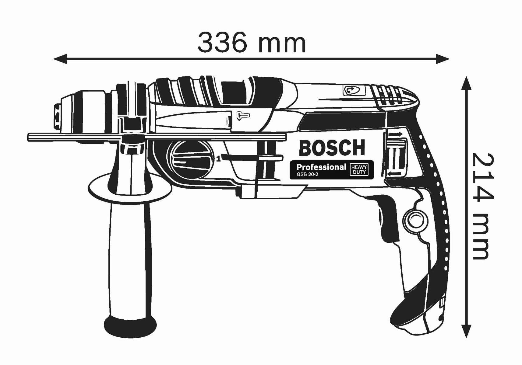 Bosch GSB 20-2 Vibraciona bušilica, 850W - slika 8