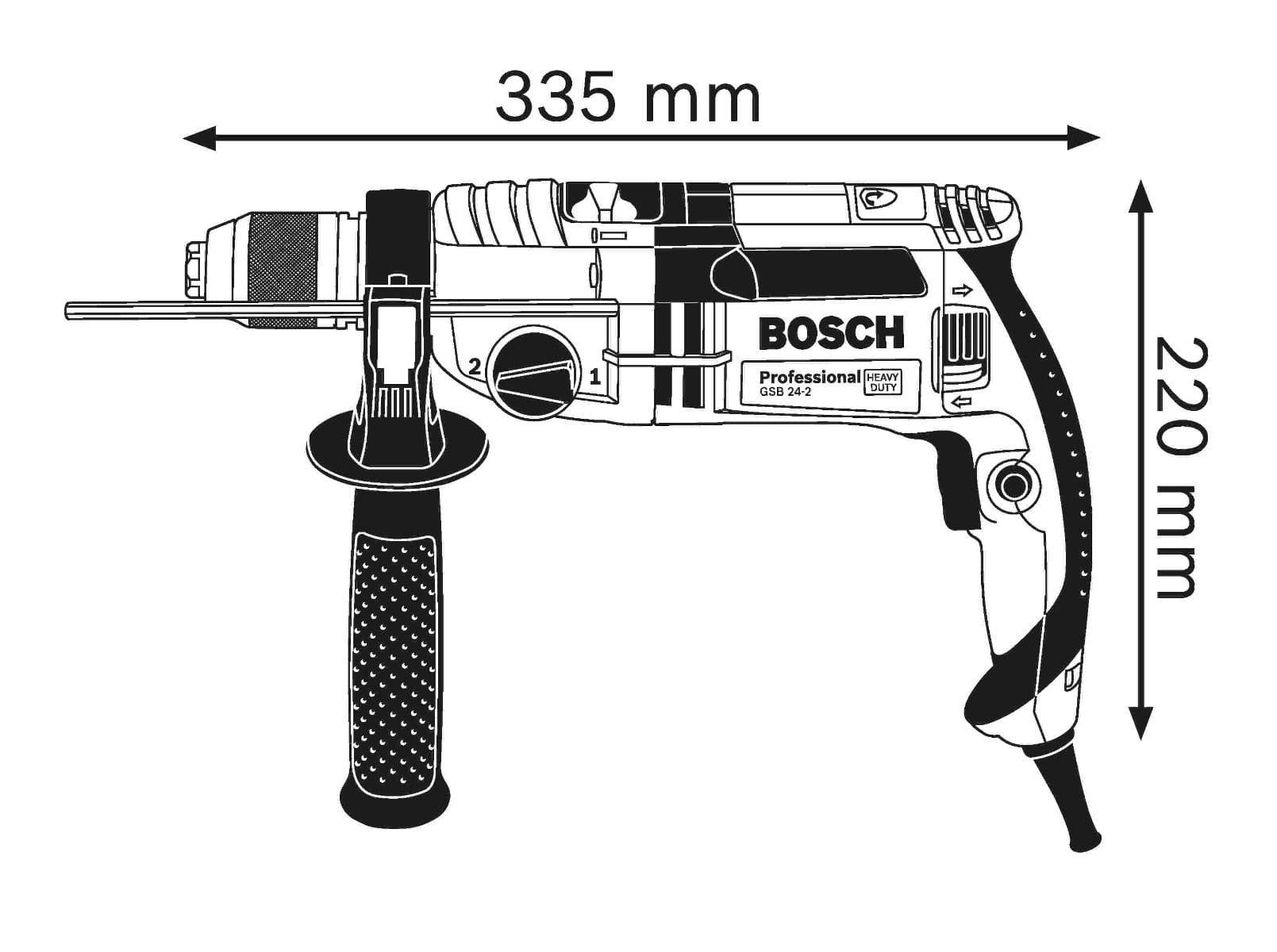 Bosch GSB 24-2 Vibraciona bušilica, 1.100W - slika 10