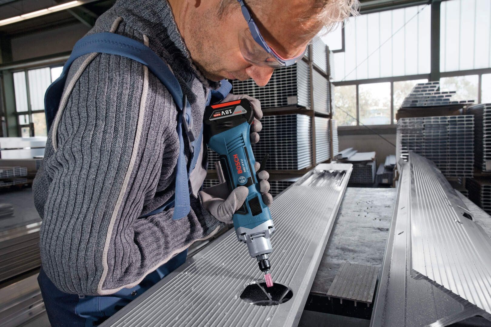 Bosch GGS 18 V-LI Akumulatorska ravna brusilica / bijaks, 2x5.0Ah - slika 11