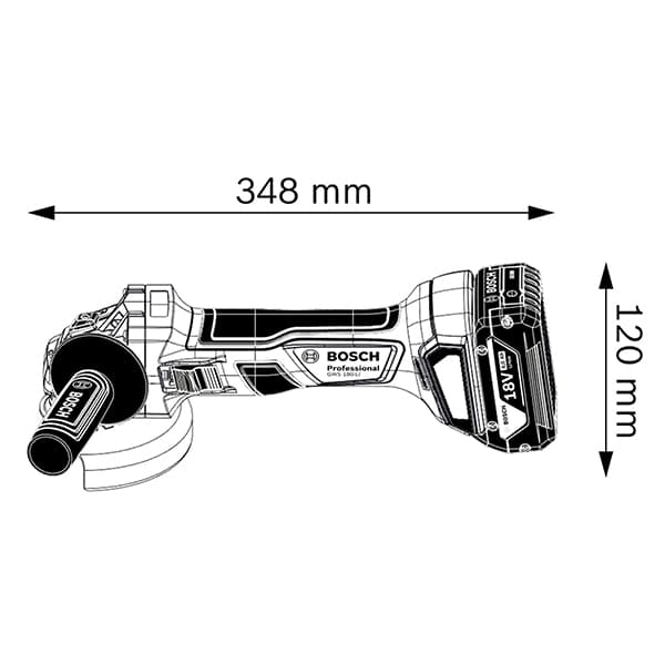 Bosch GWS 180-Li Akumulatorska ugaona brusilica, 1x4.0Ah - slika 4