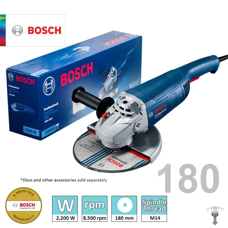Bosch GWS 2200-180 P Ugaona brusilica velika, 2.200W, 180mm, 06018C0120 - slika 2