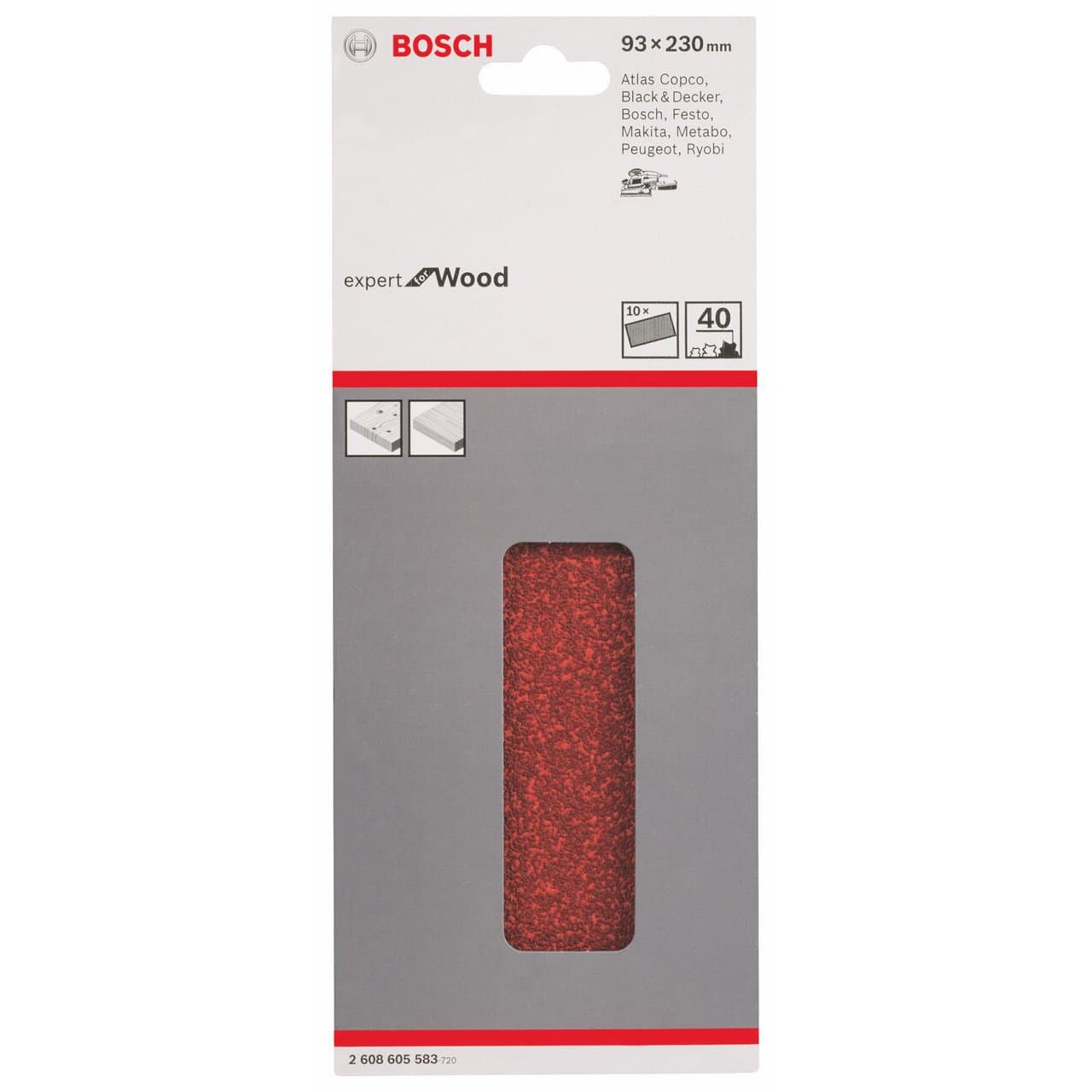Bosch brusni list C430, pakovanje od 10 komada 93 x 230 mm, 40 pakovanje od 10 komada - 2608605583