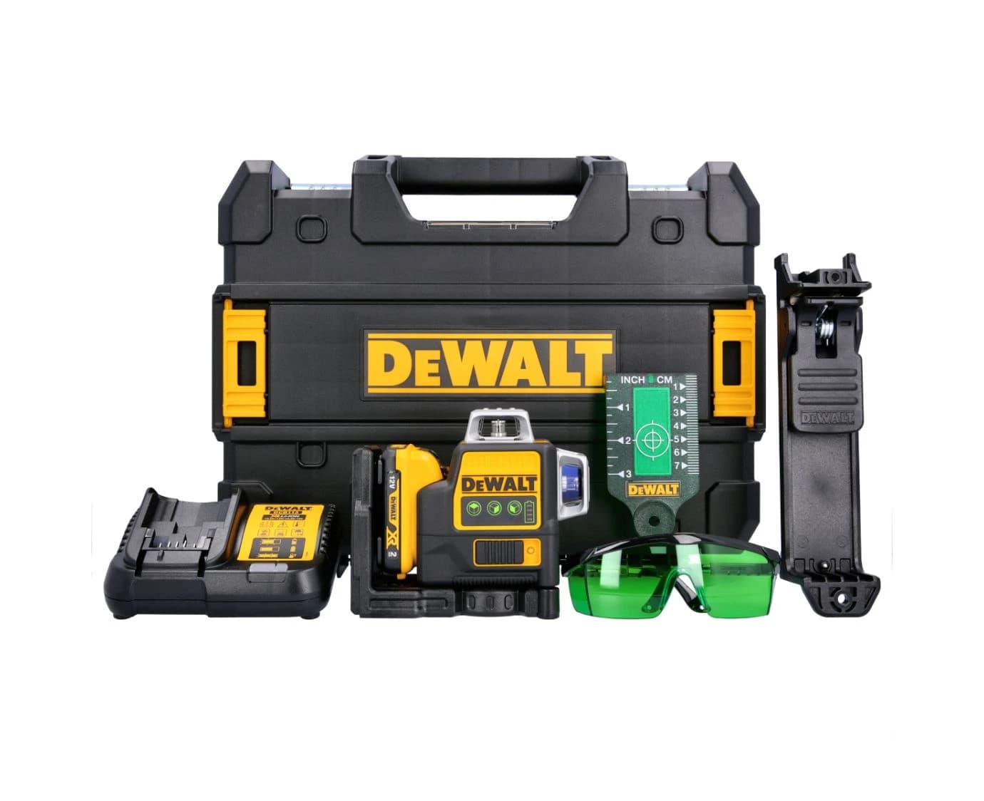 DeWalt DCE089D1G laser linijski, zeleni zrak, 3x360°, 12V - slika 4