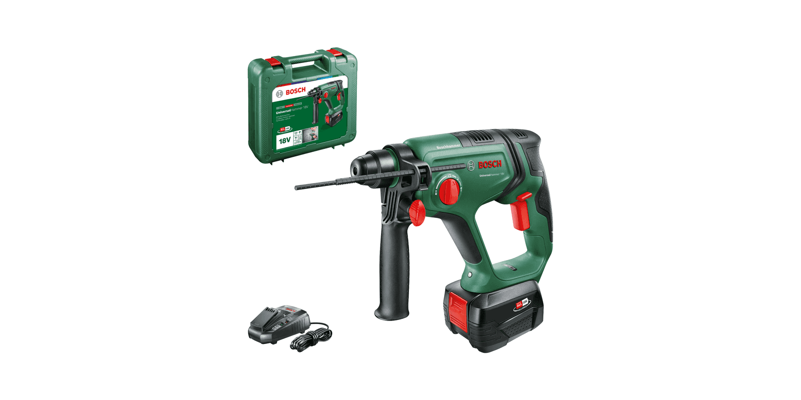 Bosch UniversalHammer 18V Akumulatorska rotaciona čekić bušilica, 1x4.0Ah + punjač AL1830 06039D6004 - slika 2