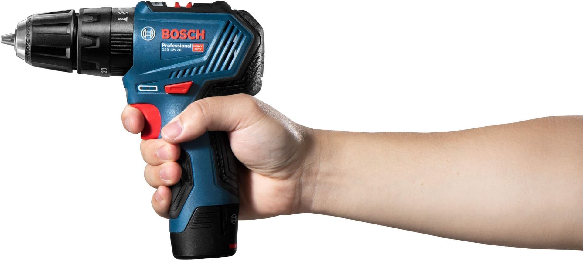 Bosch Akumulatorska vibraciona bušilica - odvrtač GSB 12V-30 + 39-delni set pribora, 2x2,0Ah - slika 6