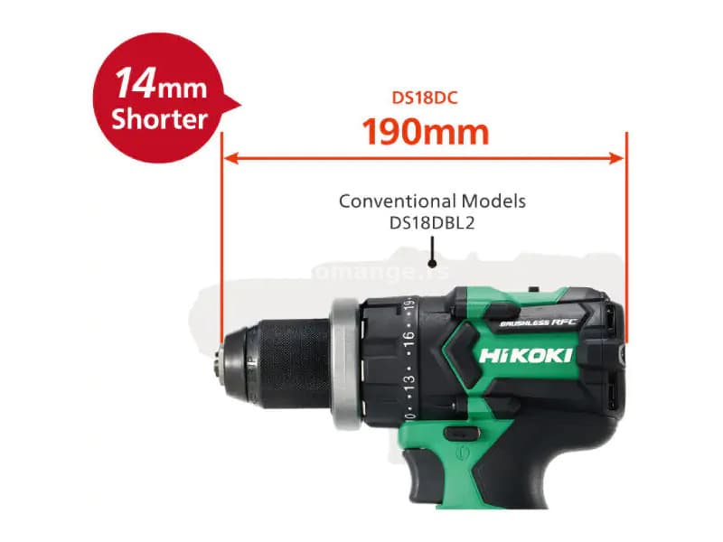 Hikoki DS18DC-WHZ Akumulatorska vibraciona bušilica 18V 2x4,0 Ah - slika 3