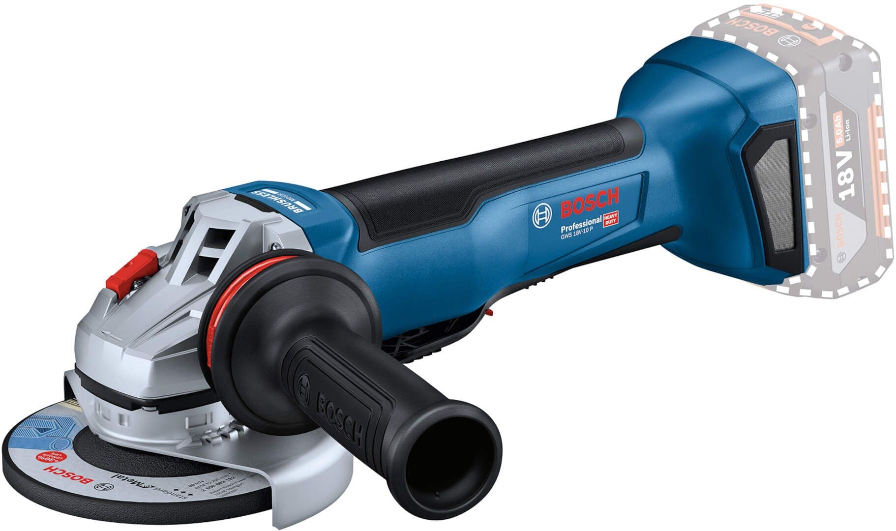 Bosch GWS 18V-10 Akumulatorska ugaona brusilica 115mm L-Boxx, 2x5,0Ah 06019J4101 - slika 3