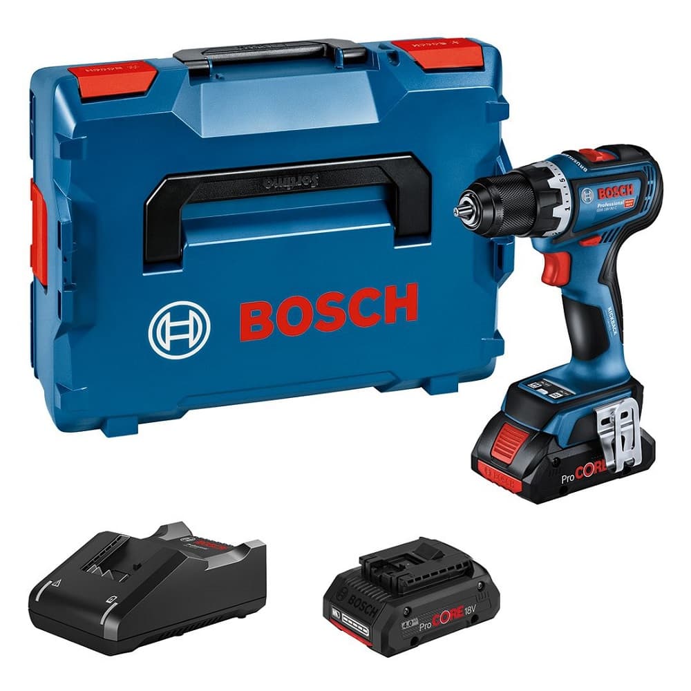 Bosch akumulatorska bušilica - odvrtač GSR 18V-90 C, sa 2x4.0Ah baterije i punjačem, 06019K6005