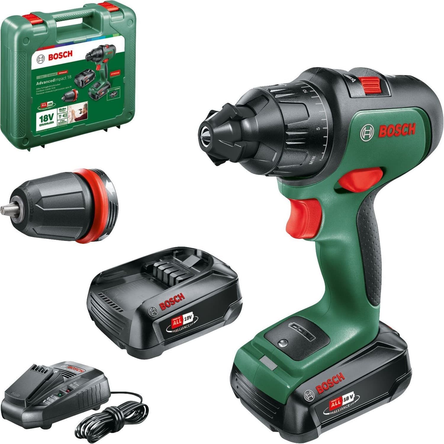 Bosch Aku vibraciona bušilica AdvancedImpact18, 06039B5109
