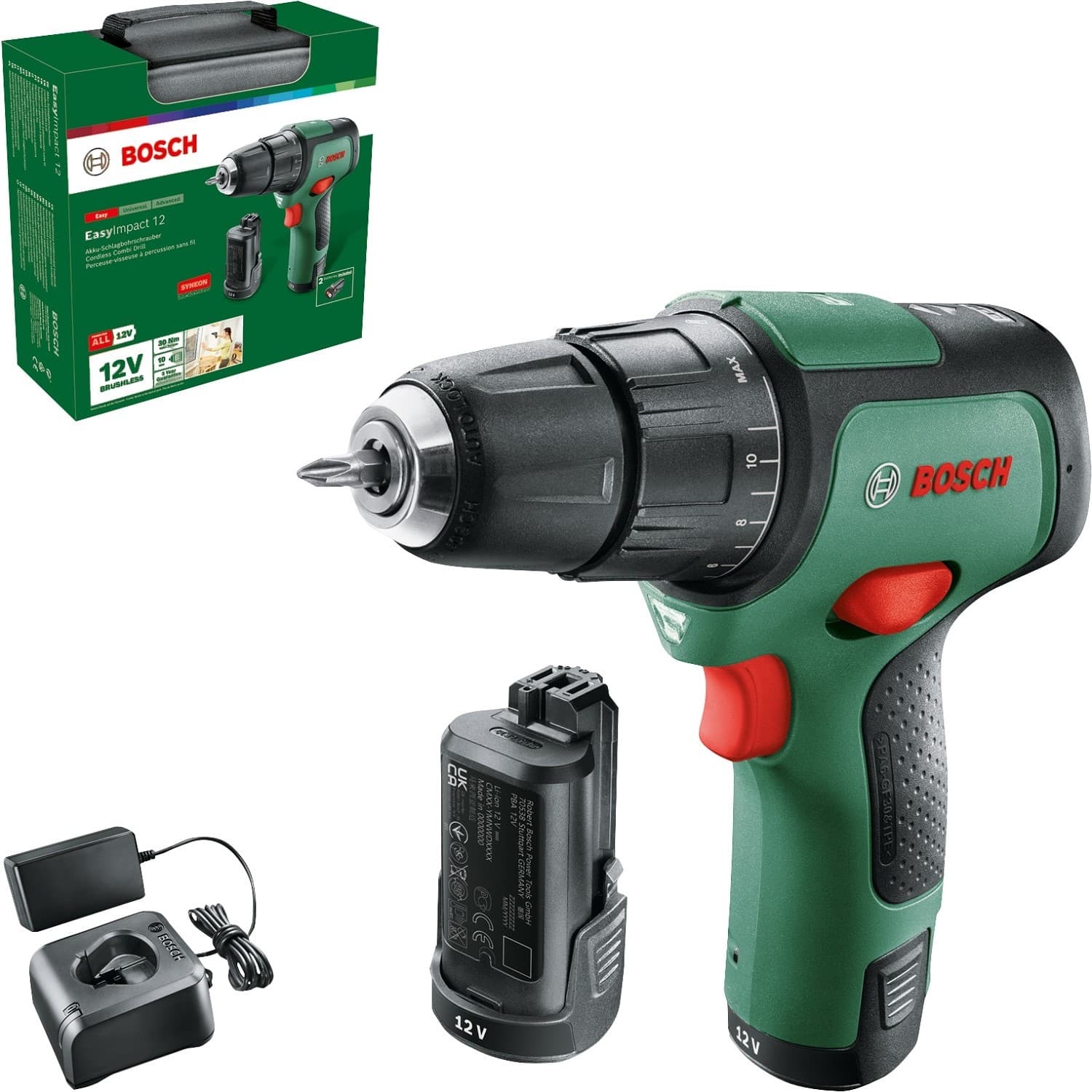 Bosch Aku vibraciona bušilica EasyImpact12Brus, 06039B6105