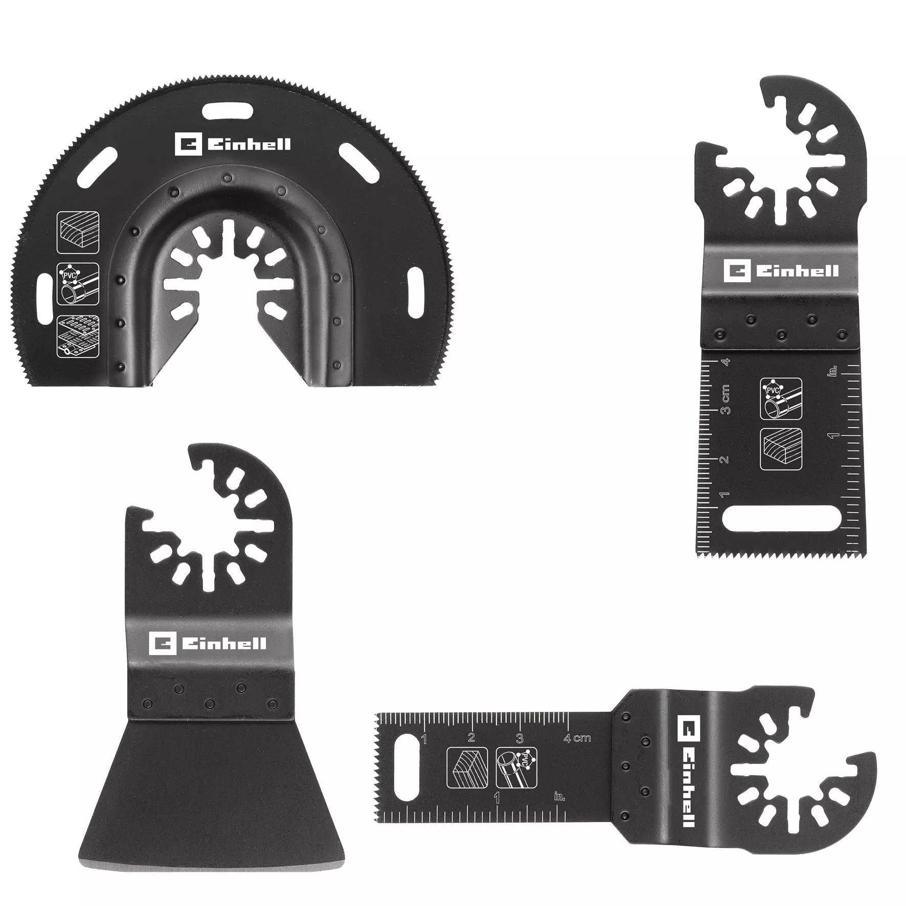 Einhell 4-delni set dodataka za multifunkcionalni alat za drvo i plastiku sitni zub, Pribor za TC-MG 200, VARRITO, TE-TK 12, 49708850